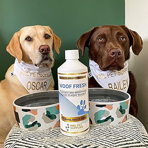 Dog Breath Freshener in Water Made in UK - Dog Teeth Cleaning Products, Plaque Remover for Teeth Dogs, Oral Care for Pets Bad Breath Control, Dental Water for Dogs, Daily Mouth Wash No Brushing Needed