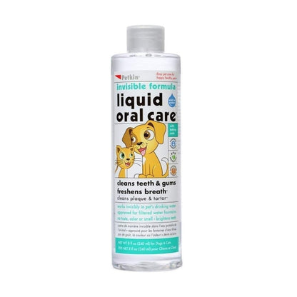 Petkin invisible formula Liquid Oral Care Teeth, Dental Gums Fresh Brath Dogs and Cats