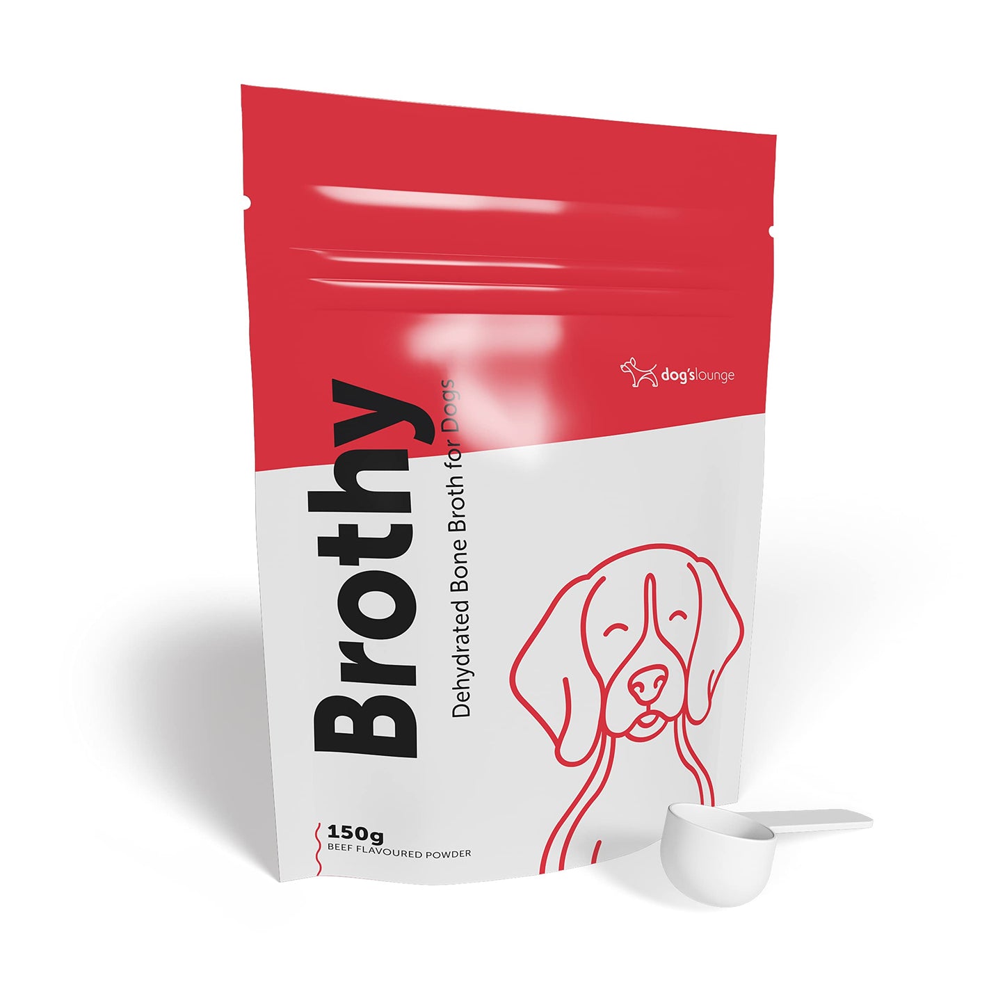 Brothy - Premium Dehydrated Bone Broth for Dogs | Digestive Maintenance, Joint Health & Coat Support | 150g (Beef)