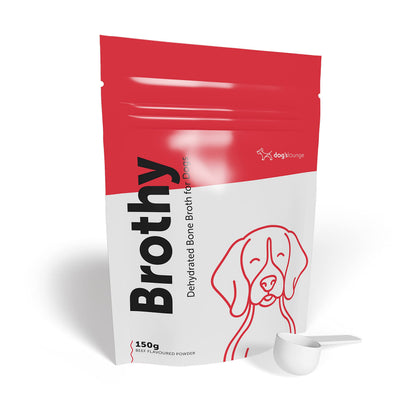Brothy - Premium Dehydrated Bone Broth for Dogs | Digestive Maintenance, Joint Health & Coat Support | 150g (Beef)