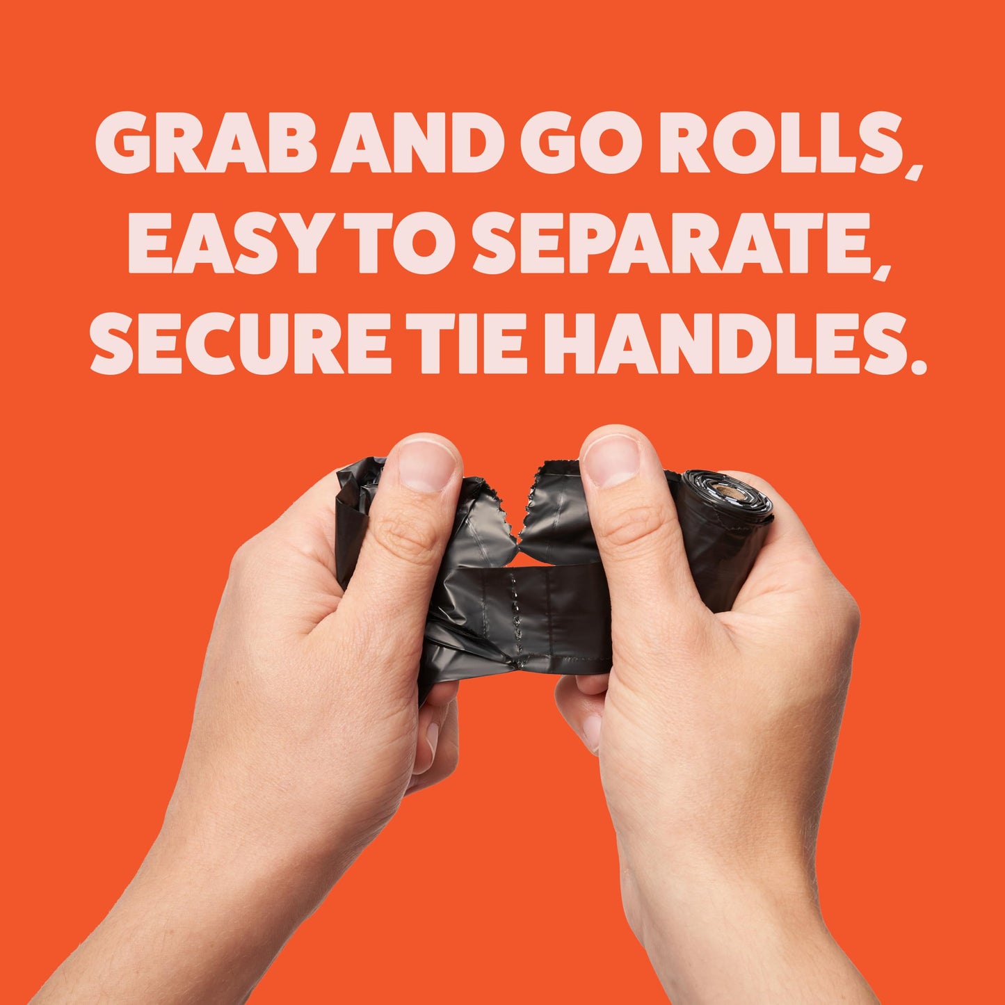 Tuff Pets - Dog Poop Bags Rolls With Tie Handles - 16 Rolls of Biodegradable Poo Bags - Fits in any Dogs Poo Bag Dispenser or Holder - 50% Stronger Than Average Doggy Waste Bags