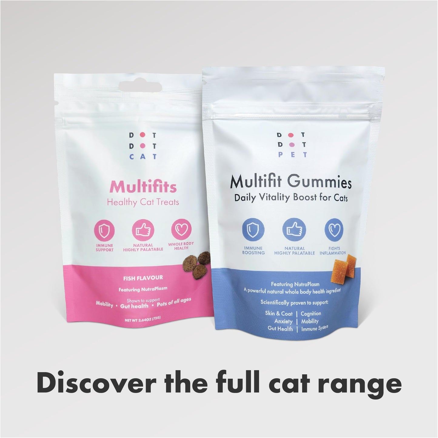 DotDotPet Multifit Crunchy Kibble Topper for Cats 75g - Plasma Superfood Supplement