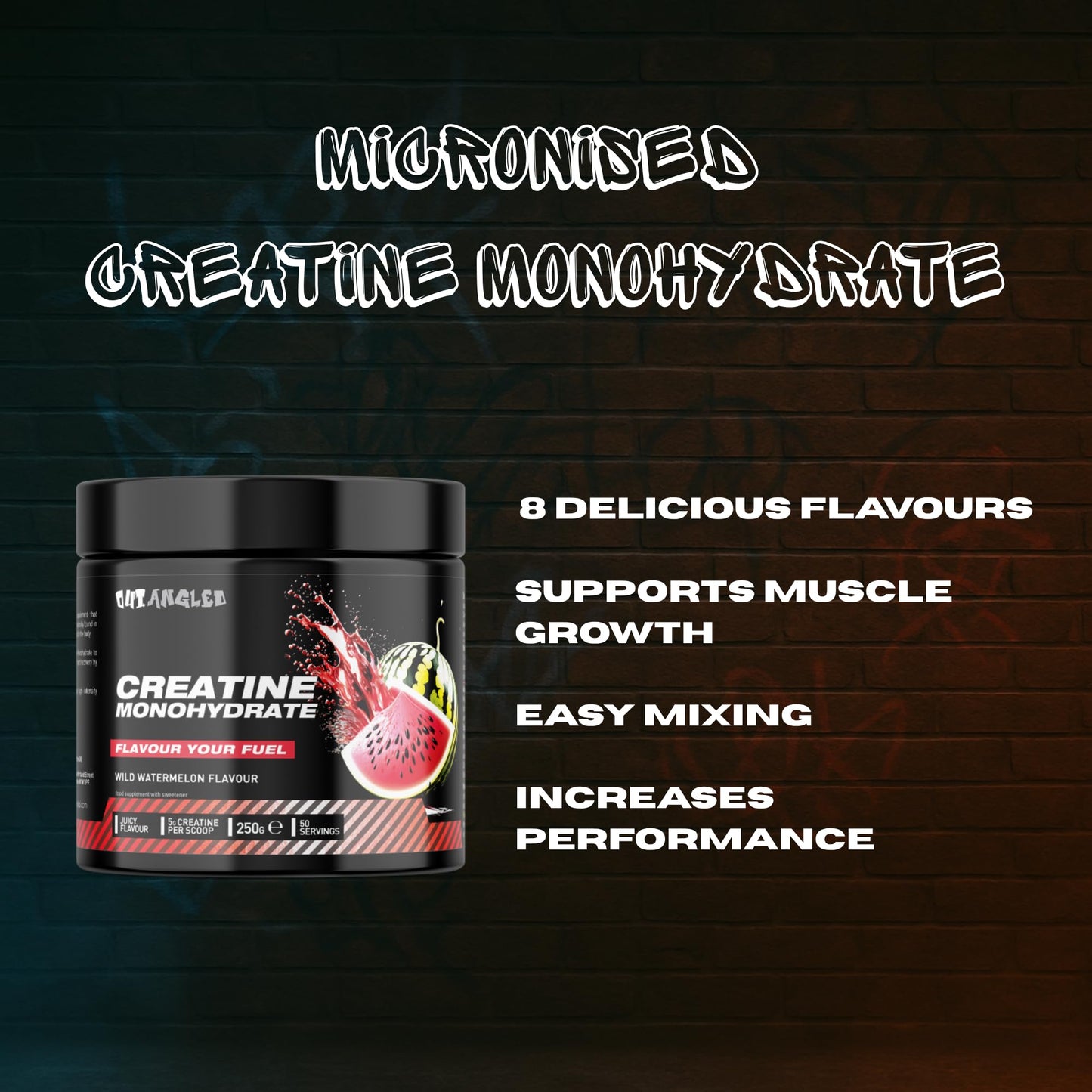 Out Angled Creatine Monohydrate Powder 250g