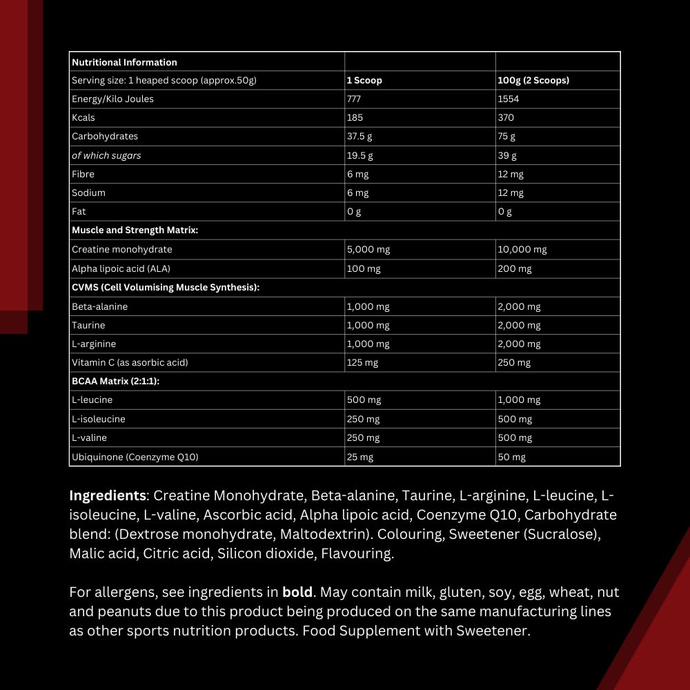 Out Angled Creatine SRA 1.4kg – 10,000mg Creatine with ALA, BCAAs, Beta-Alanine, CoQ10 | 28 Servings