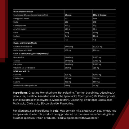 Out Angled Creatine SRA 1.4kg – 10,000mg Creatine with ALA, BCAAs, Beta-Alanine, CoQ10 | 28 Servings