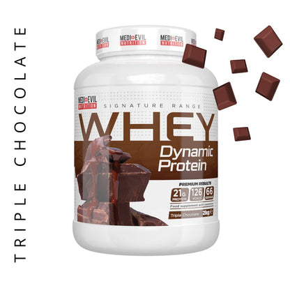 Medi-Evil Nutrition, 2kg Whey Protein Powder for Muscle Growth, Vegetarian | 66 Servings