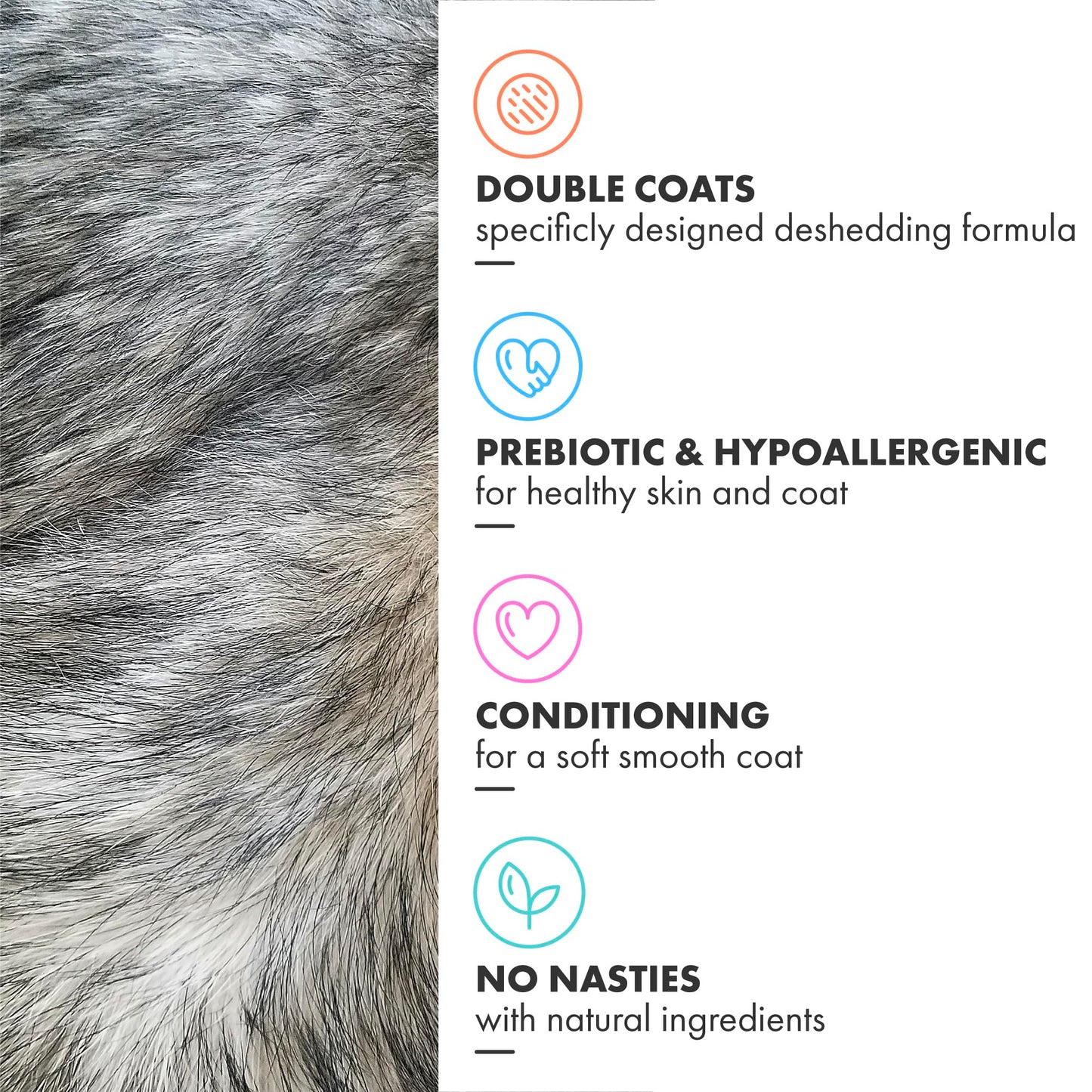 DotDotPet Conditioning Dog Shampoo - For All Breeds - Preboitic - Vegan - Sensitive Skin -