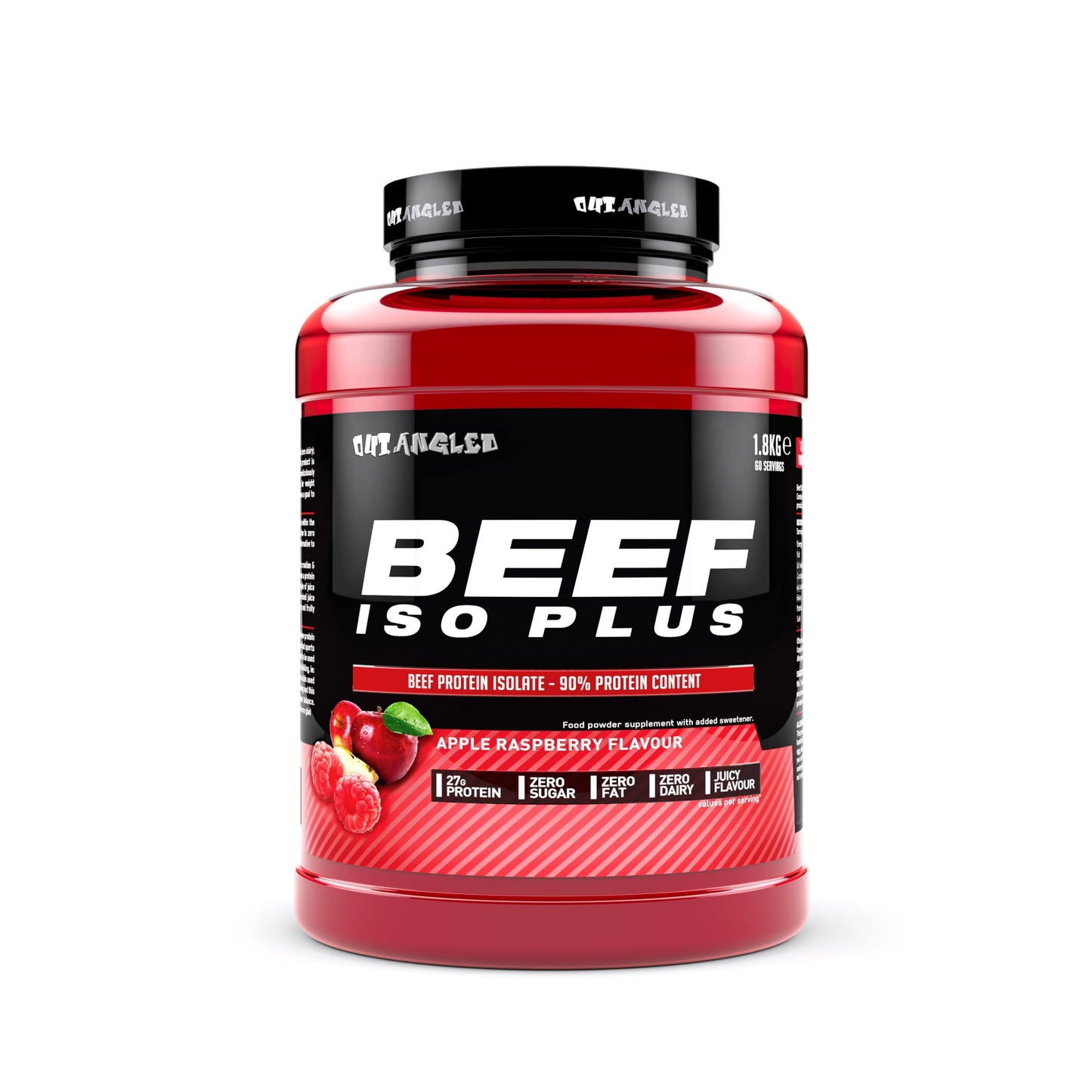 OUT ANGLED Beef Iso Plus, Beef Protein Isolate Powder, High Protein, Zero Fat and Sugar | 1.8kg 60 Servings