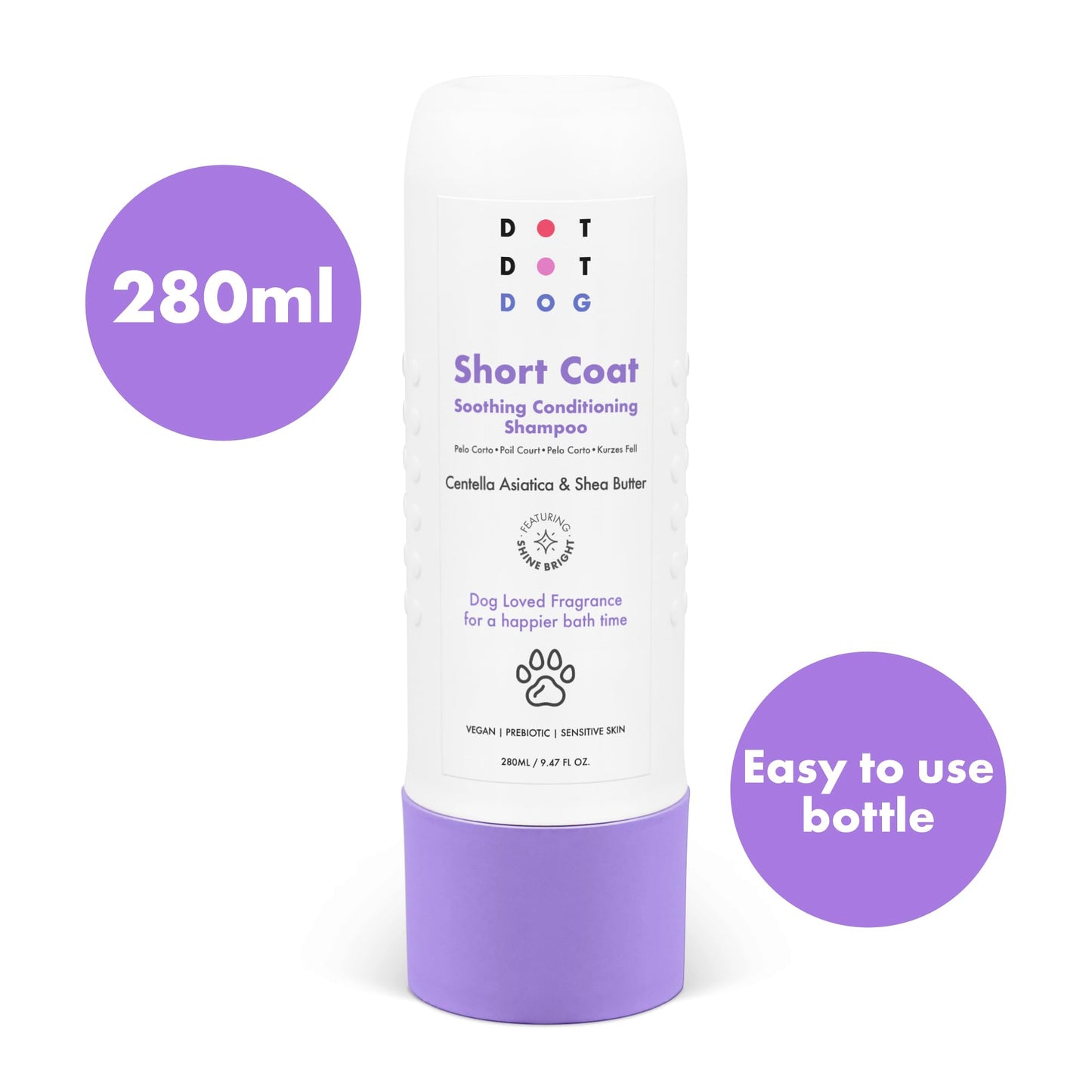 DotDotPet Conditioning Dog Shampoo - For All Breeds - Preboitic - Vegan - Sensitive Skin -