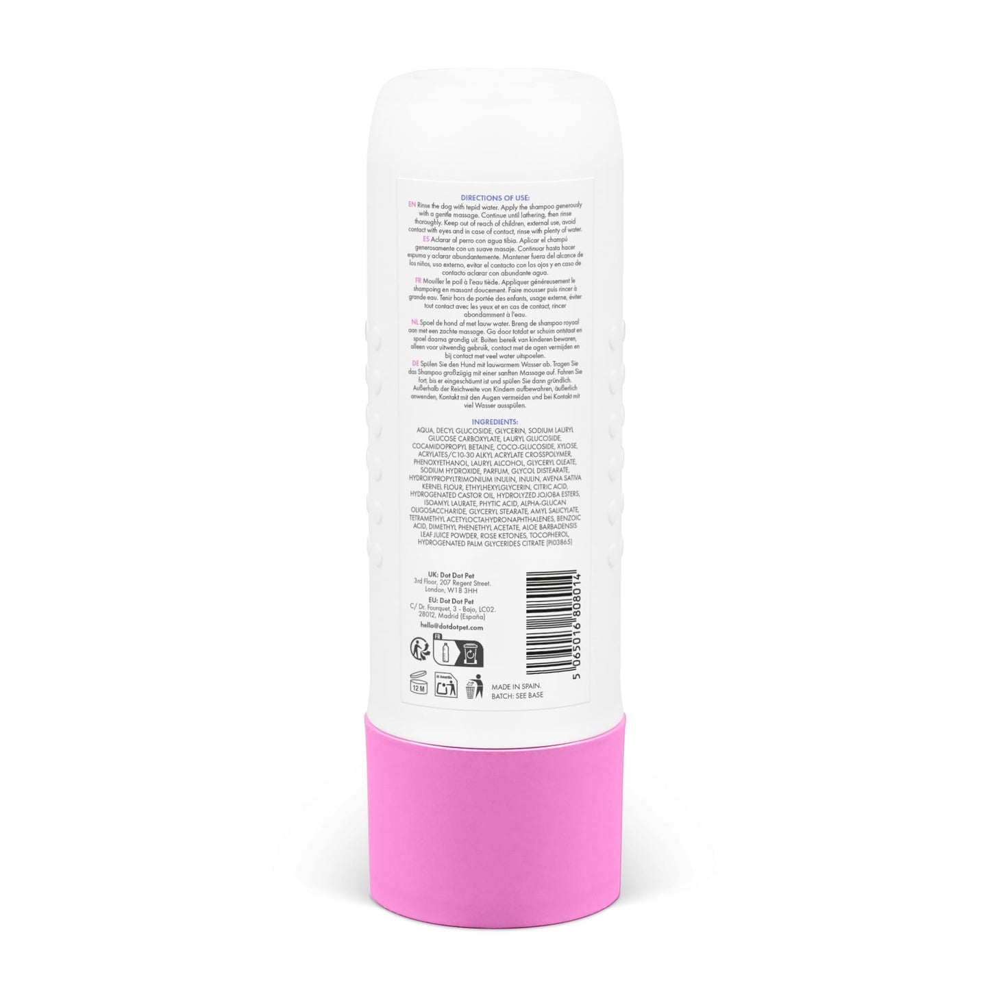 DotDotPet Conditioning Dog Shampoo - For All Breeds - Preboitic - Vegan - Sensitive Skin -