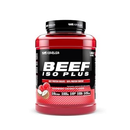 OUT ANGLED Beef Iso Plus, Beef Protein Isolate Powder, High Protein, Zero Fat and Sugar | 1.8kg 60 Servings