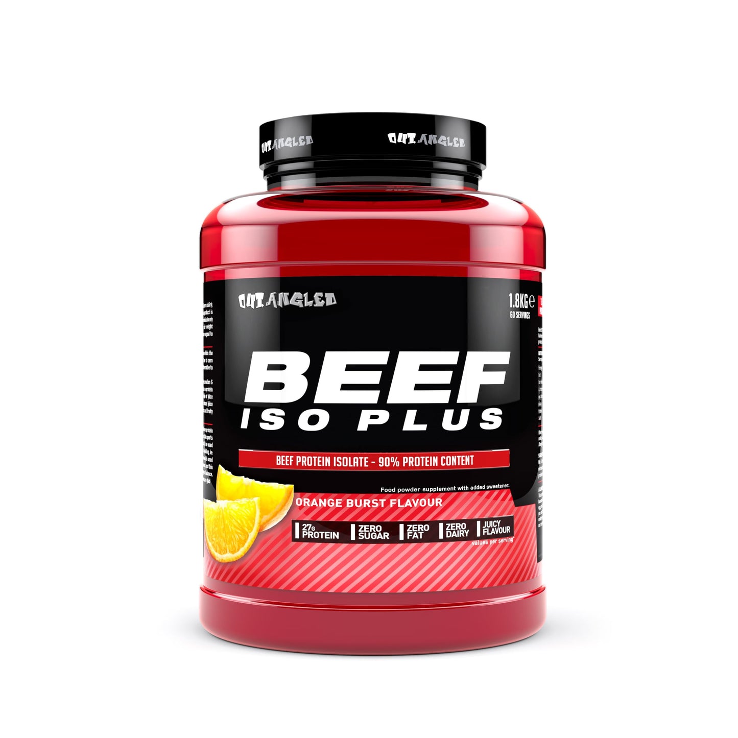 OUT ANGLED Beef Iso Plus, Beef Protein Isolate Powder, High Protein, Zero Fat and Sugar | 1.8kg 60 Servings