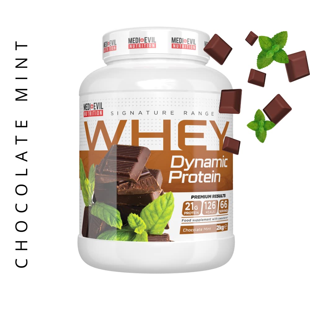 Medi-Evil Nutrition, 2kg Whey Protein Powder for Muscle Growth, Vegetarian | 66 Servings
