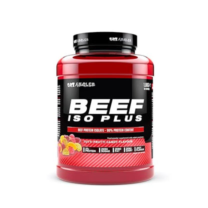 OUT ANGLED Beef Iso Plus, Beef Protein Isolate Powder, High Protein, Zero Fat and Sugar | 1.8kg 60 Servings