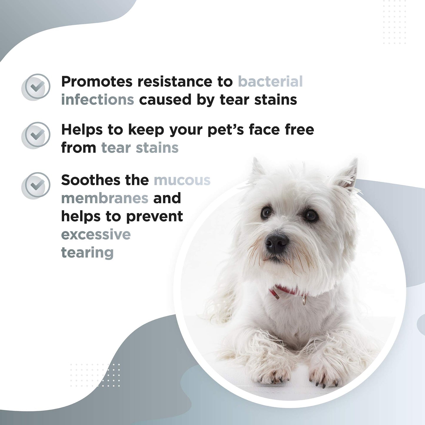 Dog's Lounge - TEARY - Natural Tear Stain Supplement for Dogs