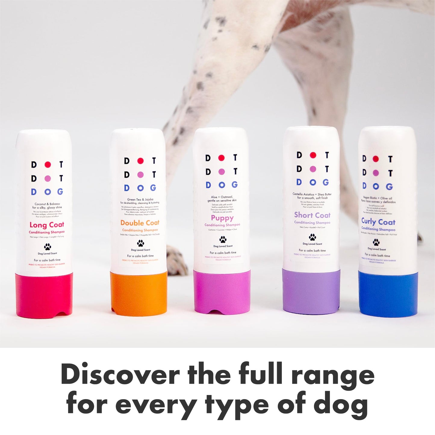 DotDotPet Conditioning Dog Shampoo - For All Breeds - Preboitic - Vegan - Sensitive Skin -
