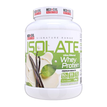 Medi Evil Nutrition Whey Protein Isolate 1.8kg – High Protein, Low Sugar, Low Carb, 99 Calories, Premium Protein Powder