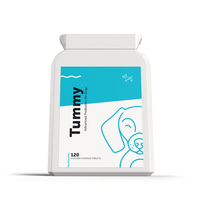 Tummy - Advanced Probiotic & Prebiotic for Dogs with Sensitive Stomachs, Gas, Itchy Skin 120 Tablets