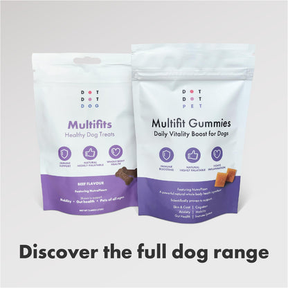 DotDotPet Dog Multivitamin Gummies (30 Pack) - Plasma Superfood Dog Supplements  With Collagen for Skin, Coat & Joints